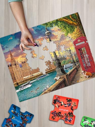 Rompecabezas Springbok London Calling de 500 piezas para adultos | Rompecabezas de viaje con piezas únicas, fabricado en EE.UU., materiales ecológicos con icónicos lugares turísticos y encanto de Londres miniatura 5