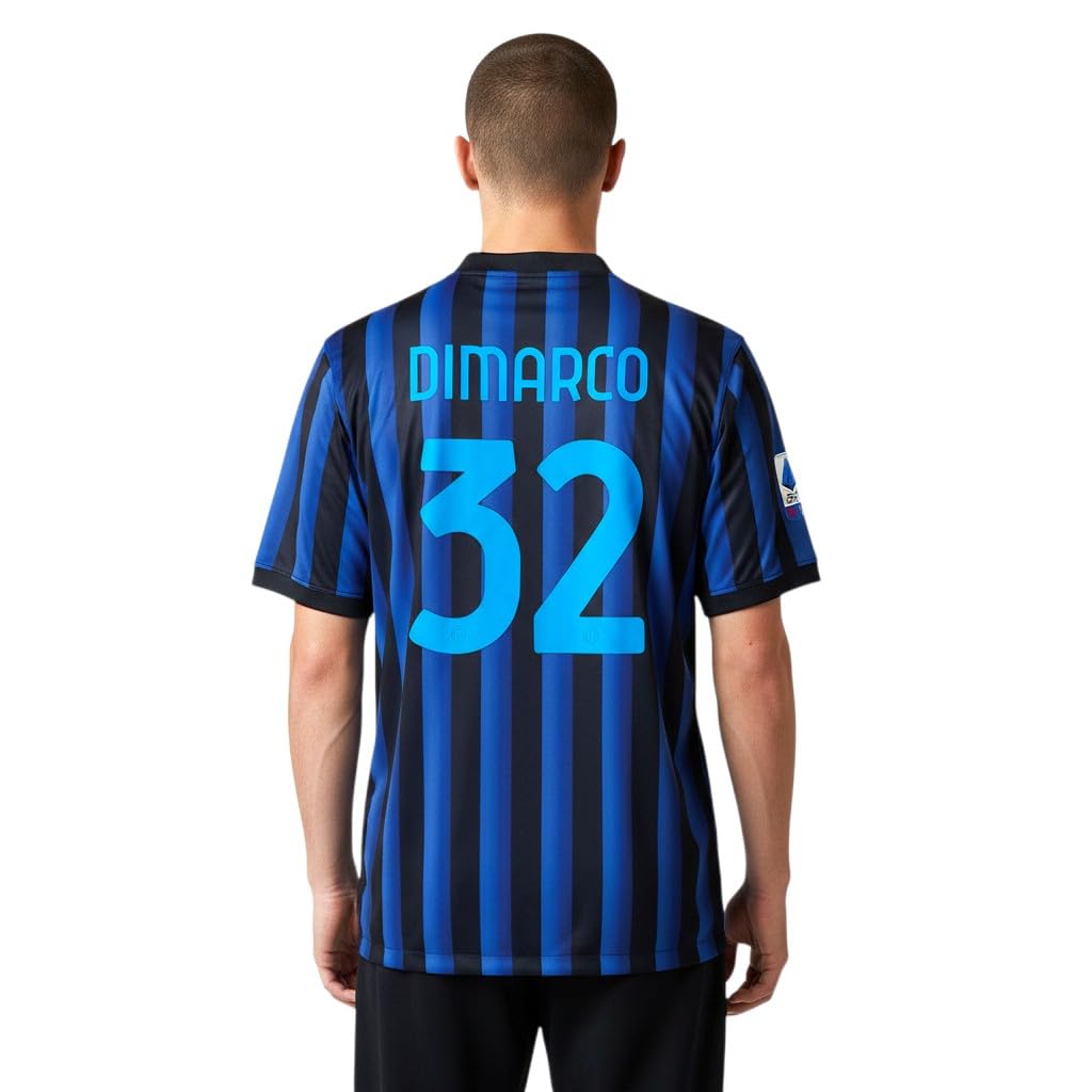 Generico Kit Maglia Neroazzurra Dimarco 32 Pantaloncini e Calzettoni, Replica Ufficiale 2025/2026, Adulto Ragazzo e Bambino