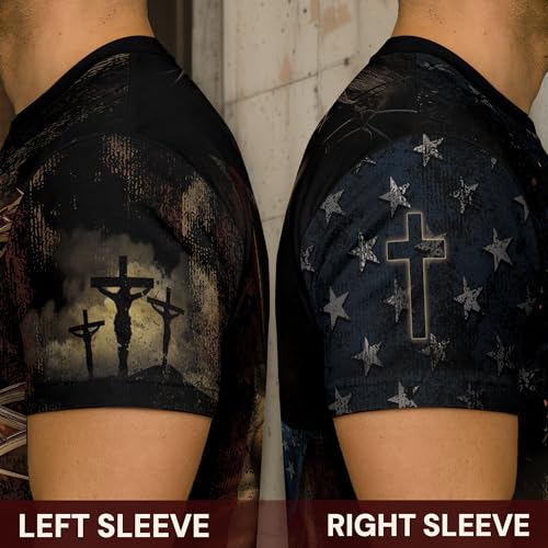 Faith Over Fear Shirt, Christian Shirt for Men, Religious Shirts for Men, Bible Verse Tee, Cross Shirts4