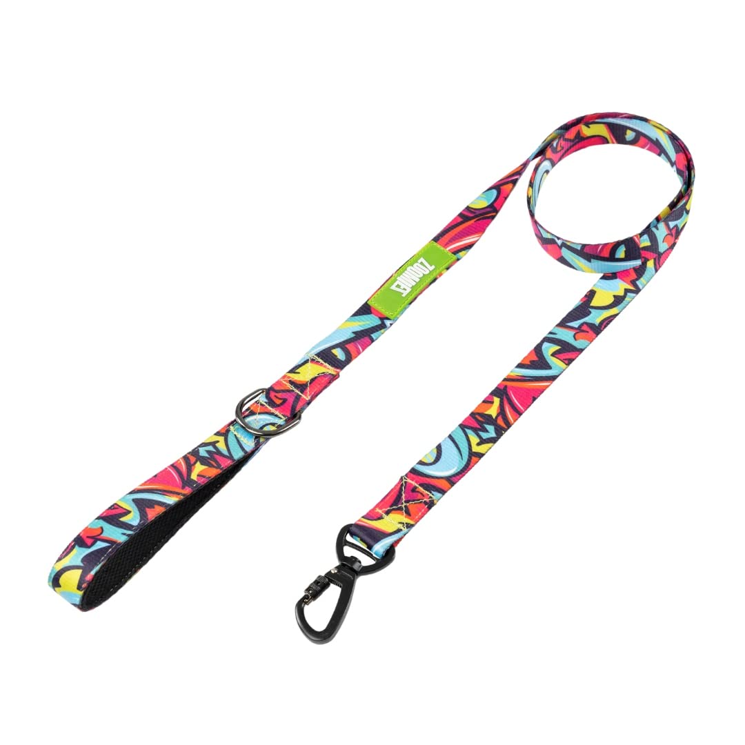 Zoomiez Printed Dog Leash/Lead with Comfortable Padded Handle, 4 Ft - Super Strong Slide Locking Hook Dogs - Drip (L) (B0C5VFXLN3) Amazon Price History, Amazon Price Tracker