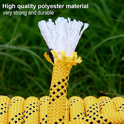 Aoneky 10 Mm Static Outdoor Rock Climbing Rope, Fire Escape Safety Rappelling Rope (Yellow 1, 131) #TOP2