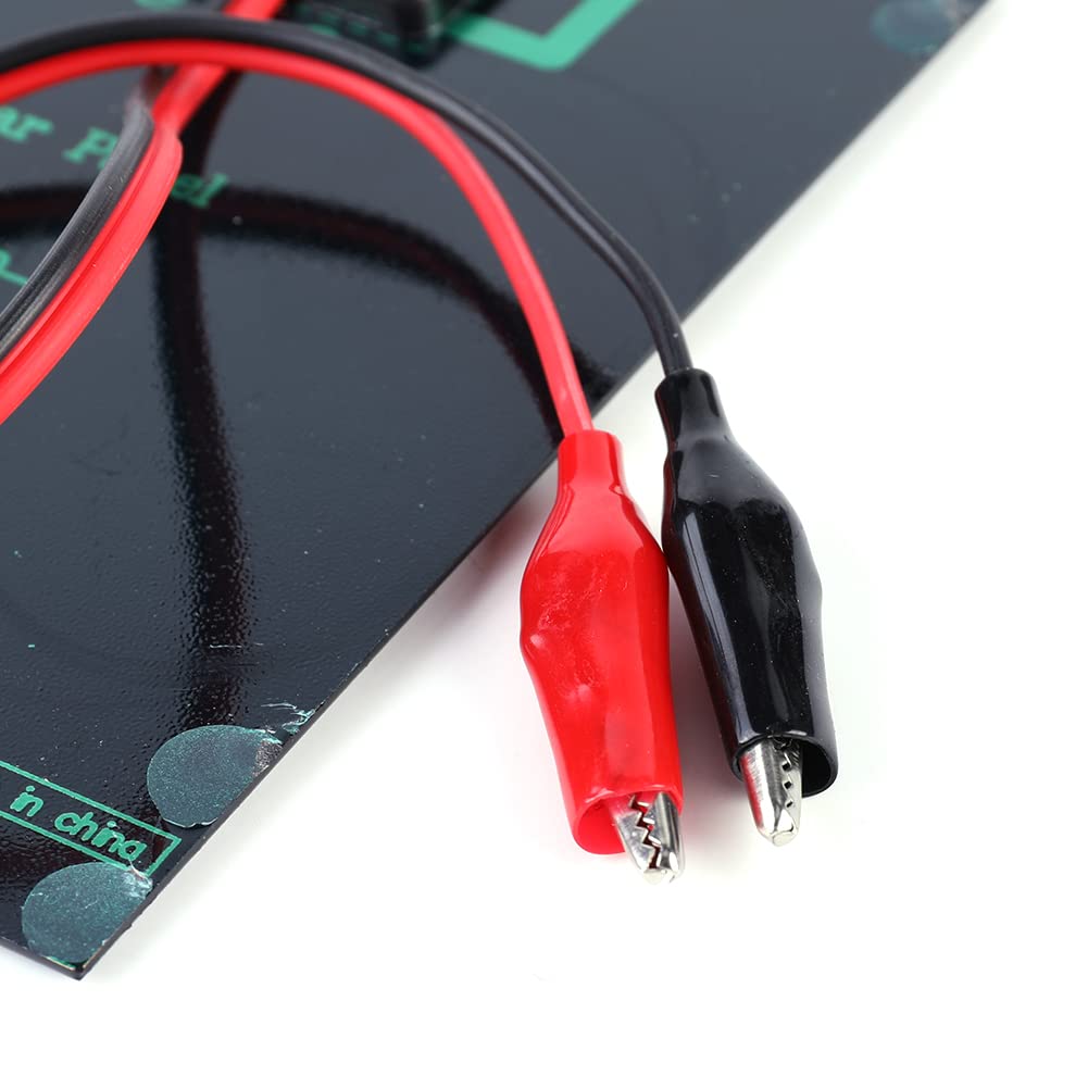 Wasserdichte 5W 12V Solarpanel Outdoor tragbar DIY Solar Ladegerät Polysilizium Epoxy Panel 136x110MM Solarladegerät für 9-12V Batterieladung (1Pc)