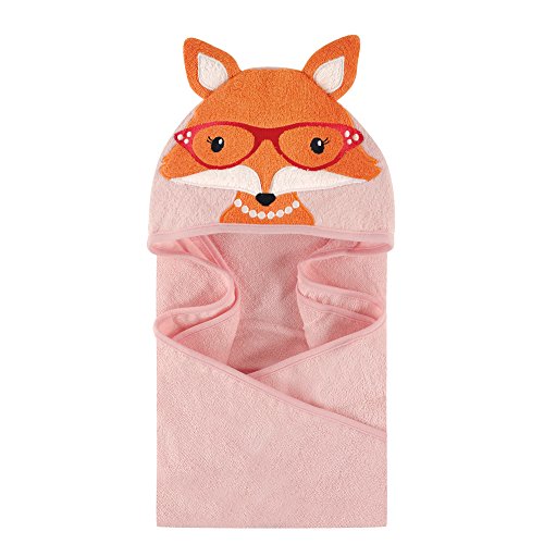 Image of Hudson Baby Unisex Baby Cotton Animal Face Hooded Towel, Foxy, One Size