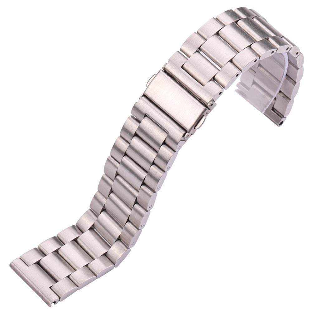 Uhrenarmband 18 20 22 24 mm Uhrenarmband aus massivem Edelstahl, silbernes Uhrenarmband, Schnellverschluss-Federsteg-Armband