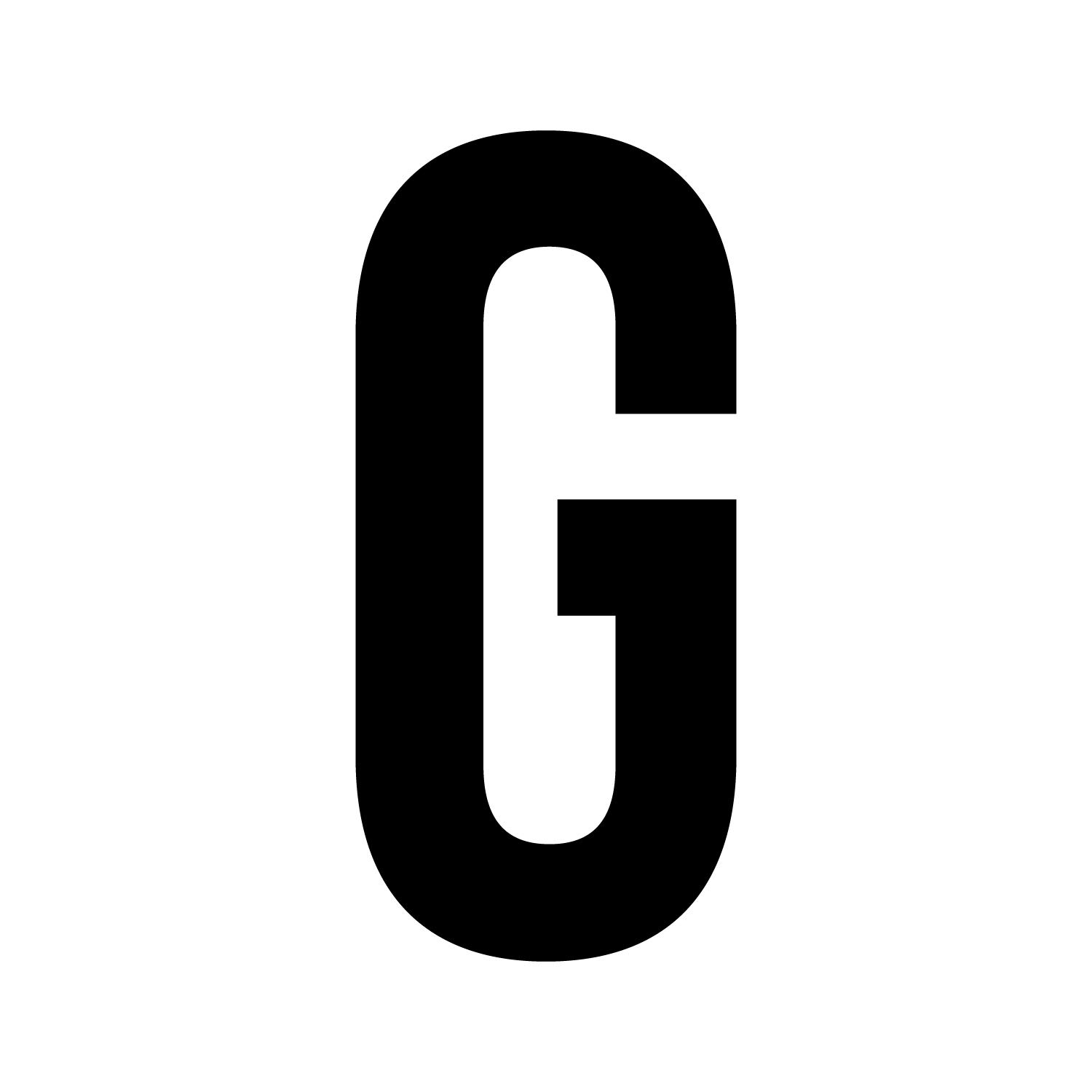 Sticker lettre G grand format en vinyle haute adhérence pour tasse et bagage