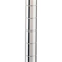 Metro Super Erecta SiteSelect Post for Stem Casters, Chrome, 74" H, Modern, 1 Shelf