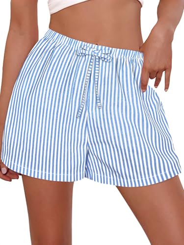 Image of Women Boxer Shorts Gingham Drawstring Pajama Bottom Plaid Pants with Pocket