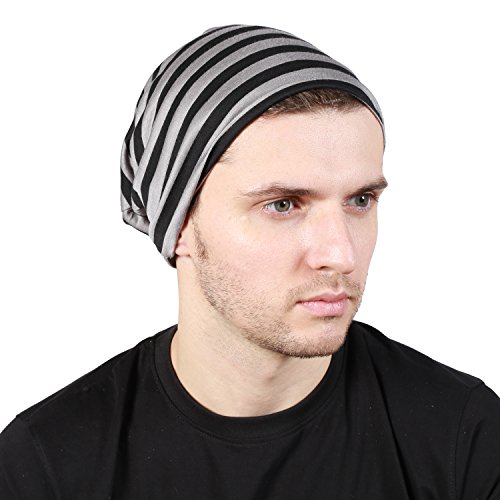 Noise Black Striped Beanie Cap