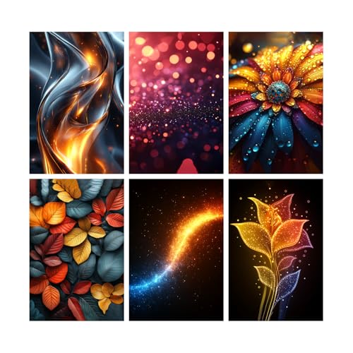 Image of SiddArtify Abstract Wall Art Prints Set - Modern Decorative Poster for Living Room Bedroom Office - Set of 2-4x6 Inch - Board (Pack of 6) - Sticker (Pack of 6)