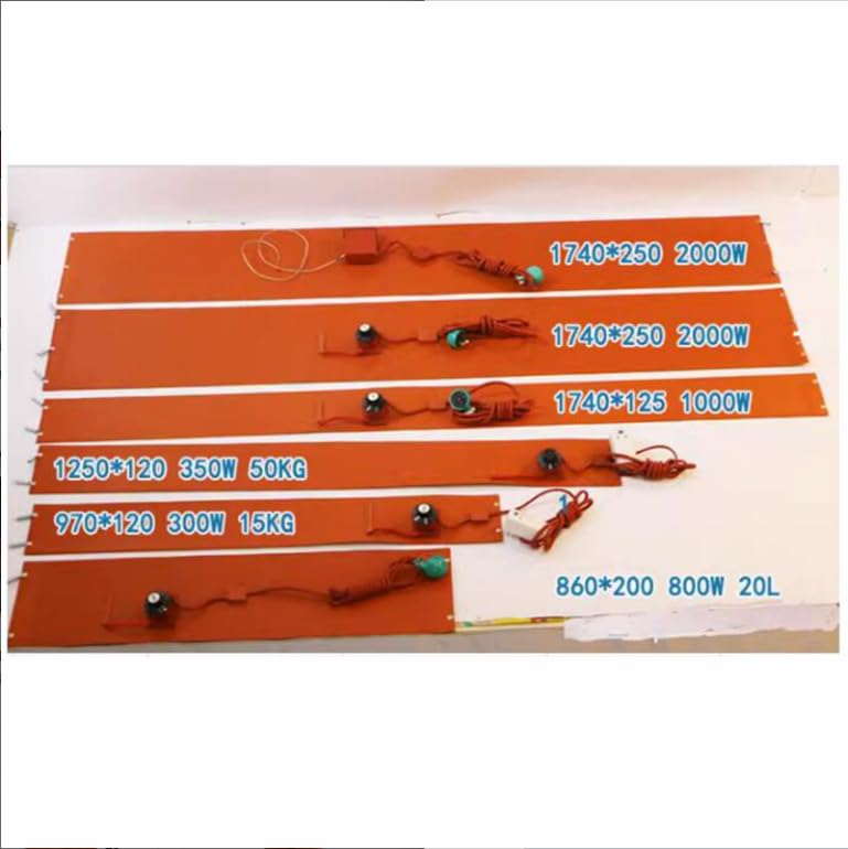 Pasek grzewczy do trzpienia oleju z regulowanym termostatem silikonowy silikonowy do dużych obciążeń tłuszczu grzejnik (rozmiar 20 l/860 x 200 mm/800 W, kolor: pokrętło regulacji temperatury)