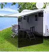 Xenjum RV Awning Shade Screen, 9'X7' Privacy Side RV Sun Shade Screen, Mesh Drop Sunlight Blocker...