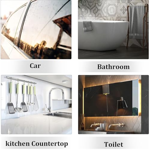 Image of 10 inch Stainless Steel Shower Squeegee for Shower Glass with Adhesive Hook for Cleaning Bathroom Glass Doors Car Window Mirrors and Tile Wall (Matte Black + Hook)