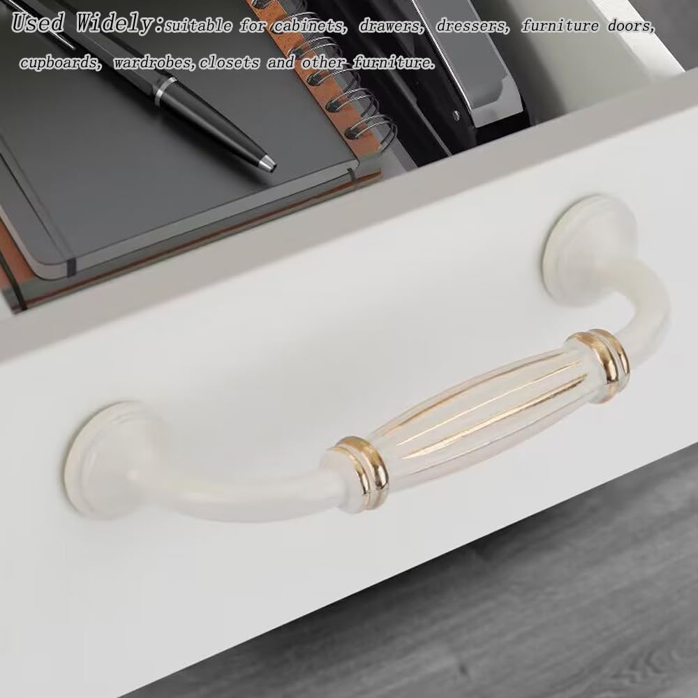 KanDery 6PCS Vintage Cabinet Handles, Chic Drawer Handles, Furniture Door Pull Handles, Antique Kitchen Cupboard Handles - Image 3