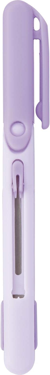Raymay Fujii SH612V Scissors, Pen Cut, Compact, Portable Scissors, Mini, Grayish, Ambidextrous, Left Handed, Compatible, Lavender