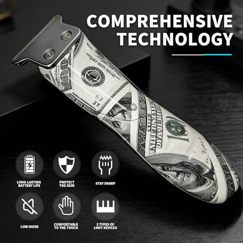 Image of Durable Men's Electric Hair Clipper Zero Gap T-Blade, Long Lasting Battery, Waterproof & Easy to Clean, Professional Trimmer for Salon & Home