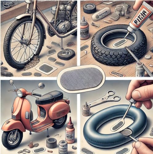 Image of 100 Pcs Quick-Fix Tini Round Puncture Repair Patches Specially for Bike and Motorbike | Patches only for tubed Type tire | Patch Diameter Size 30mm - Made with German Technology
