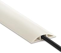 Vista 22 de Cubierta para cable de suelo de 10 pies, para ocultar el cable gris, cubiertas duraderas para cables en el suelo, cubierta de cable de alimentación