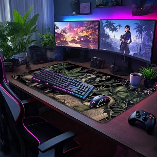 Mcapirivo Gothic Dark Botanical Large Gaming Mouse Pad