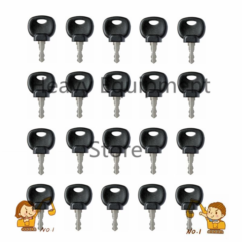 CAR-UAE - 20 PC 14607 14707 Ignition Starter Switch Key For JCB 3CX Bomag Hatz Manitou Tractor Digger