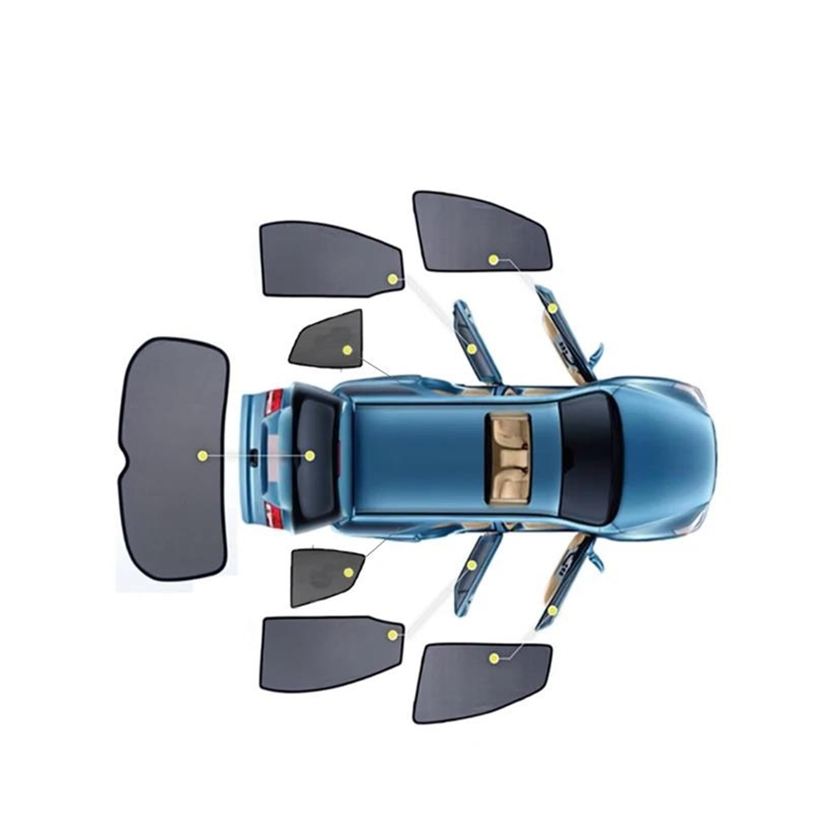 Kit tendine parasole su misura privacy Mercedes-Benz Classe B W247 (2019-presente