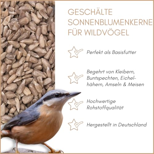 Sonnenblumenkerne geschält Supravit 5kg Beutel für Wildvögel
