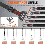 SERTT Adjustable Pull Up Assistance Bands, Upgrade Pullup Assist Band for Pull Ups with 5 Heavy Duty Resistance Bands Support 375lb