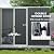 Outsunny 11' x 6' Outdoor Storage Shed, Galvanized Metal Utility Garden Tool House, 2 Vents and Lockable Door for Backyard, Bike, Patio, Garage, Lawn, Dark Gray