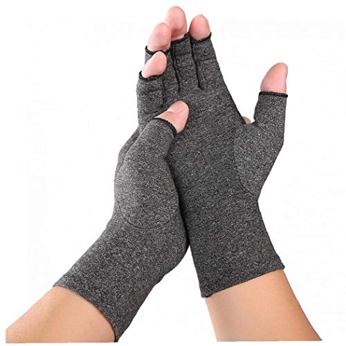 1pair Arthritis Compression Gloves Fingerless Hand Gloves for Computer Typing and Dailywork Breathable Gloves Hands and Joints Support(s)