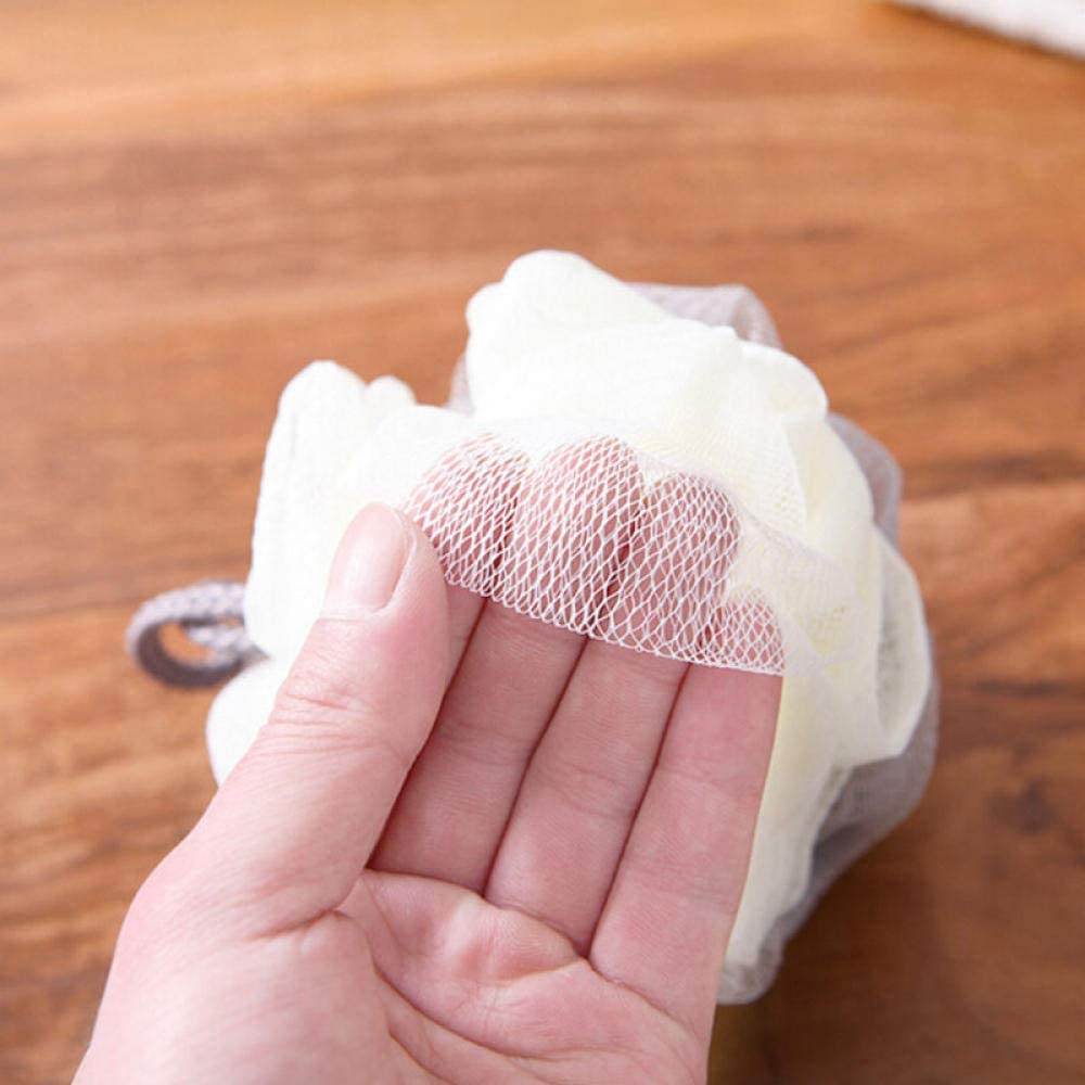 Gąbka do kąpieli 2 szt. Bogate bąbelki kwiat do kąpieli łazienka prysznic kula do szorowania ciała miękka puff siatka piłka do kąpieli szczotka pod prysznic urządzenie do czyszczenia ciała