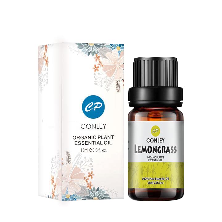 CONLEY Lemongrass Essential Oil for Stress Relief, Sleep & Mood Balance - Topical Use for Hair Growth & Dandruff Control - 15ml (Lemongrass, 15 ML)