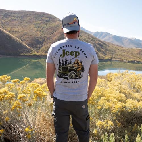 Jeep Sasquatch Legend Short Sleeve T-Shirt, Gray | Classic Willys Jeep Design | 50/50 Polycotton Blend3