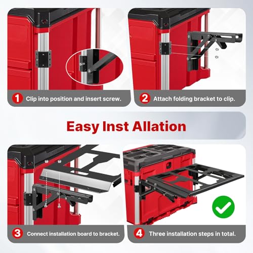 Image of BYERN AUTO Folding Packout Mount Compatible with Milwaukee Packout