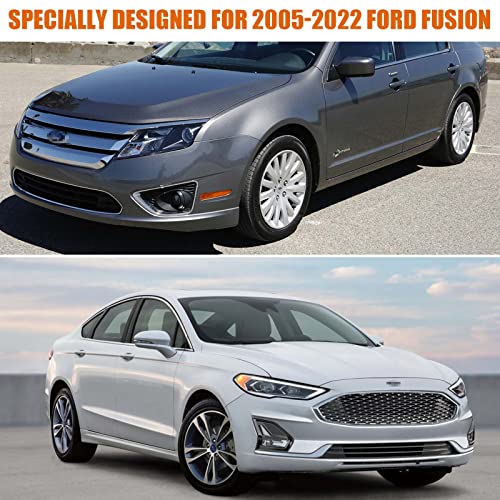 Image of Waterproof Car Covers Replace for 2005-2023 Ford Fusion, 6 Layers All Weather Custom-fit Car Cover with Zipper Door & Windproof Strap for Snow Rain Dust Hail Protection