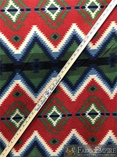 Tela de forro polar estampado Aztec Crimson 58 pulgadas de anchoVendido por The Yard S-482