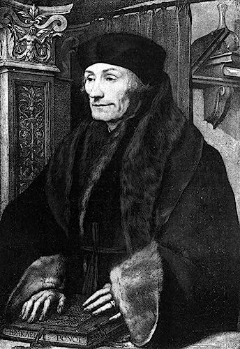 Toile Modern Peinture Portrait d'Erasme Hans Holbein Solution Murs Vides Salon 60x90cm