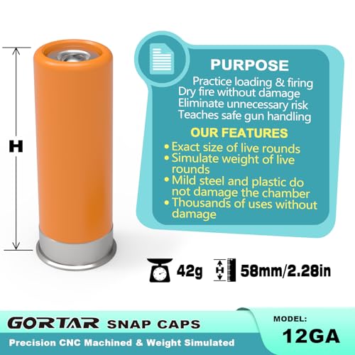 Image of Snap Caps Training Dummy Rounds Practice Safe Loading Firing Close to Real Weight