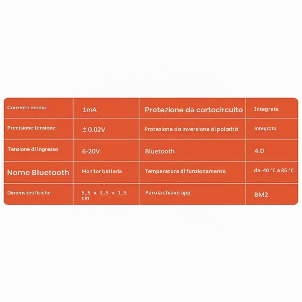 Monitor Batteria BM2​ Bluetooth 4.0 Dispositivo Auto 12V Tester Batteria