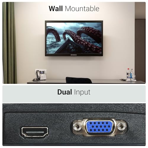 Image of ZEBSTER A20HD LED,20 Inch (50.8cm) LED Monitor, Dual HDMI & VGA Input, HD+1600x900, 220nits Brightness, 5000000:1 Dynamic Contrast Ratio,16.7M Colors,16:9 Aspect Ratio, Wall Mountable