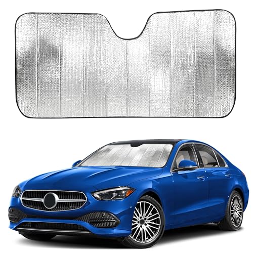 EcoNour Accordion Car Windshield Sun Shade | Reflective Car Window Shades for UV & Sun Protection...