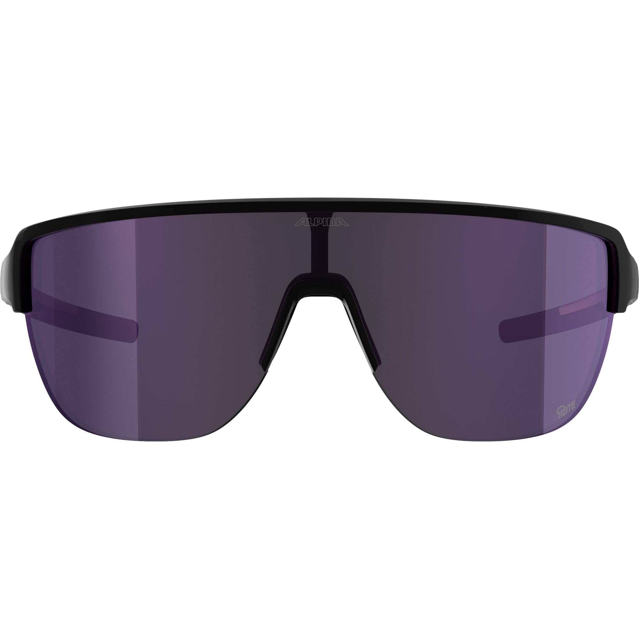 ALPINA RAM II Q-LITE – sportowe okulary dla kobiet i mężczyzn, z soczewkami o wzmocnionym kontraście, lekkie i niezniszczalne, do jazdy na rowerze - black gloss - M