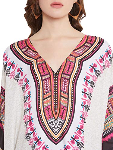 Image of Oussum Plus Size Kaftan Dresses for Women, Polyester Summer Caftan Cover Up Maxi Beach Dress, 1X-3X