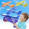 51j6vlzasil - 3-Pack LED Airplane Toy, Foam Glider with Plane Launcher - Catapult Plane with 2 Flight Modes, Kids Gifts Flying Toy for 3 4 5 6 7 8 9 10 11 12 Year Old Boys Girls