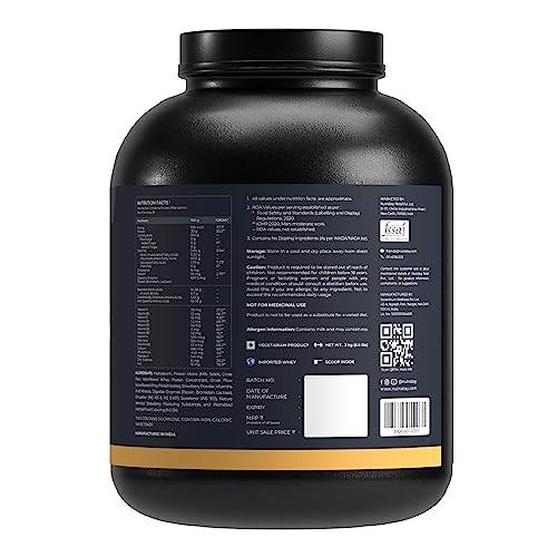 Image of Nutrabay Gold Bulk Up Mass Gainer Powder - 3kg, Strawberry | 30g Protein, 104g Carbs, 554 Calories | Easy to Digest | 100% Veg Muscle Building & Weight Gainer Supplement for Men & Women