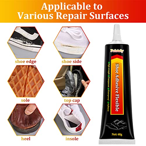 Shoe Glue Sole Repair, Transparent Shoe Adhesive, Shoe Repair Glue for Repairing Shoes, Boots, Leather, etc. (60g, 1pack)