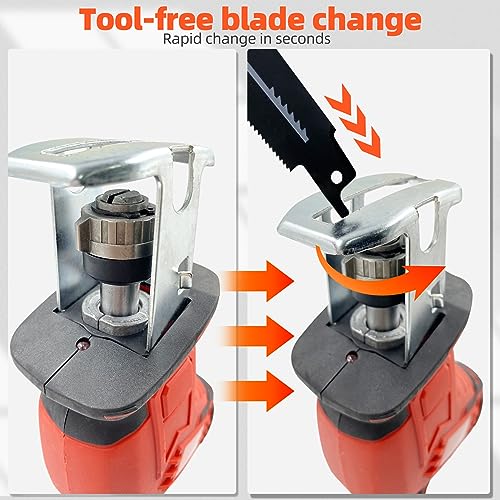 Cordless Reciprocating Saw, 6 Saw Blades for Wood & Metal, Trees, PVC Cutting, Cordless Sawzall with 2.0Ah Battery, and Fast Charger