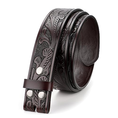 Women's Western Genuine Leather Belt Strap No Buckle Cowgirl Style