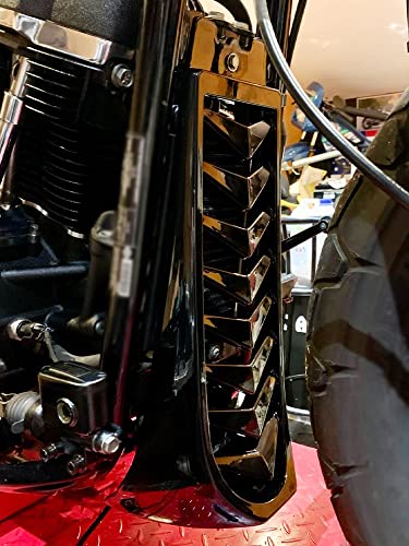 HDBUBALUS Schwarze untere vordere Kinnspoiler Air Dam Verkleidung Abdeckung für Harley Softail Street Bob Breakout Fat Bob 2018-2021