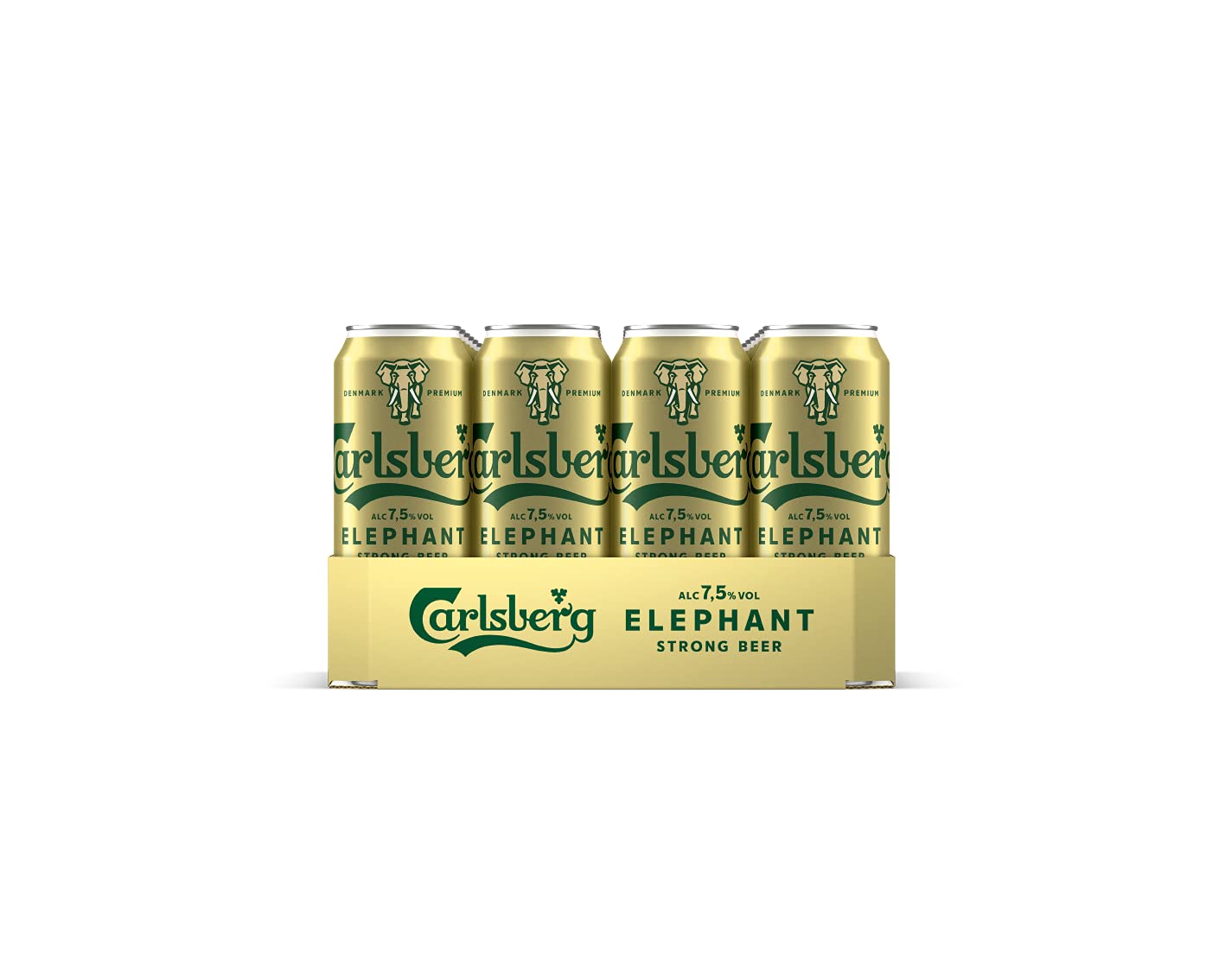 Carlsberg Elephant 7,5 % Vol. Dosenbier 0,5 l | 24 Starkbier Dosen in kraftvoll, herbem Geschmack | Bier Palette Einweg (24 X 0,5 l)