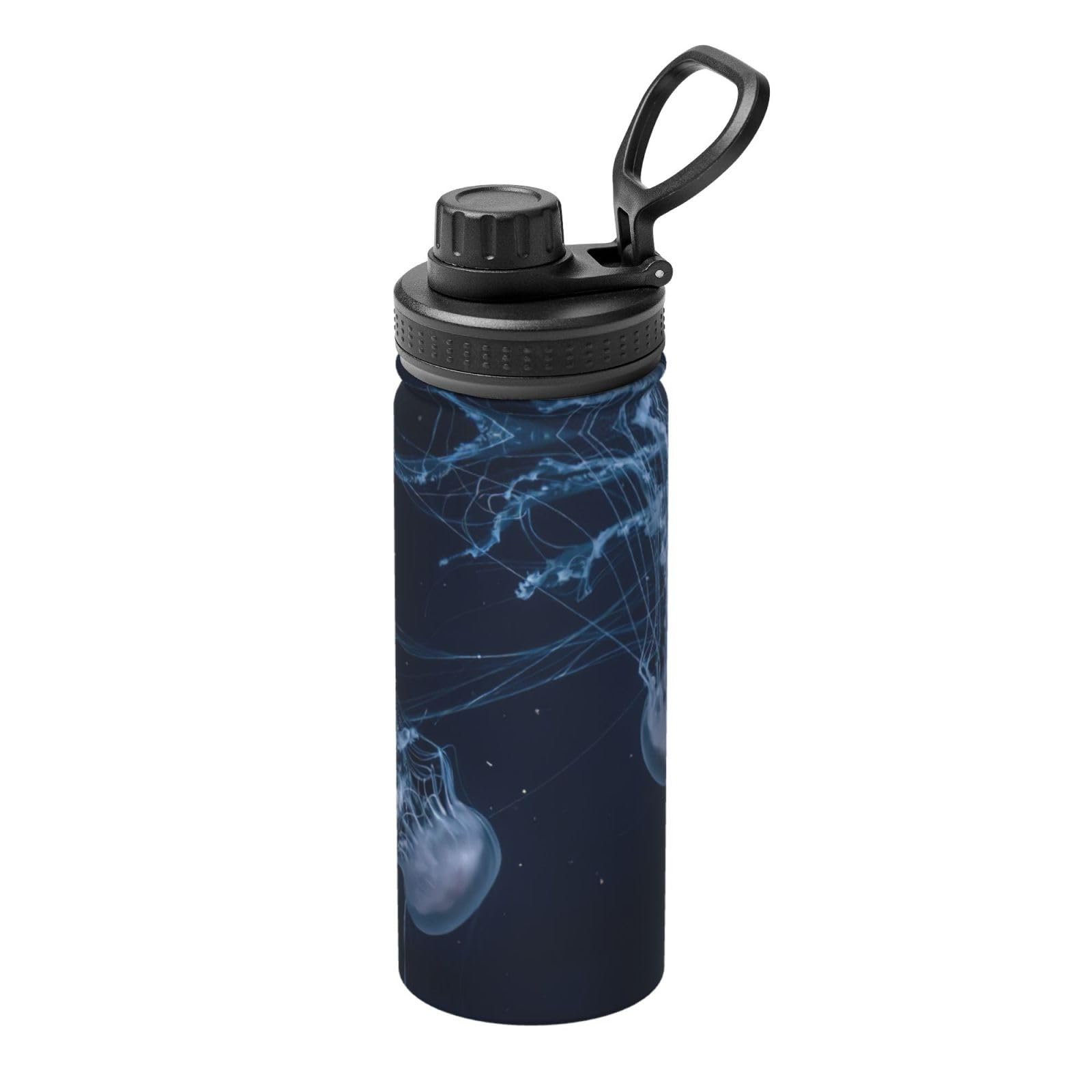 Kfjghhl Insulated Stainless Jellyfish In Deep Ocean Steel Water Bottle For Sport Gym Travel Leak Camping Hiking Hydration