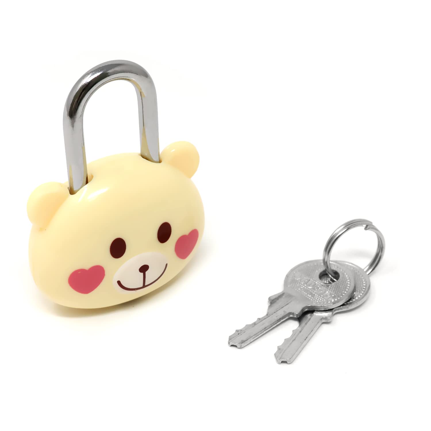 Honbay Cute Cartoon Animal Padlock Mini Beige Bear Padlock Lock